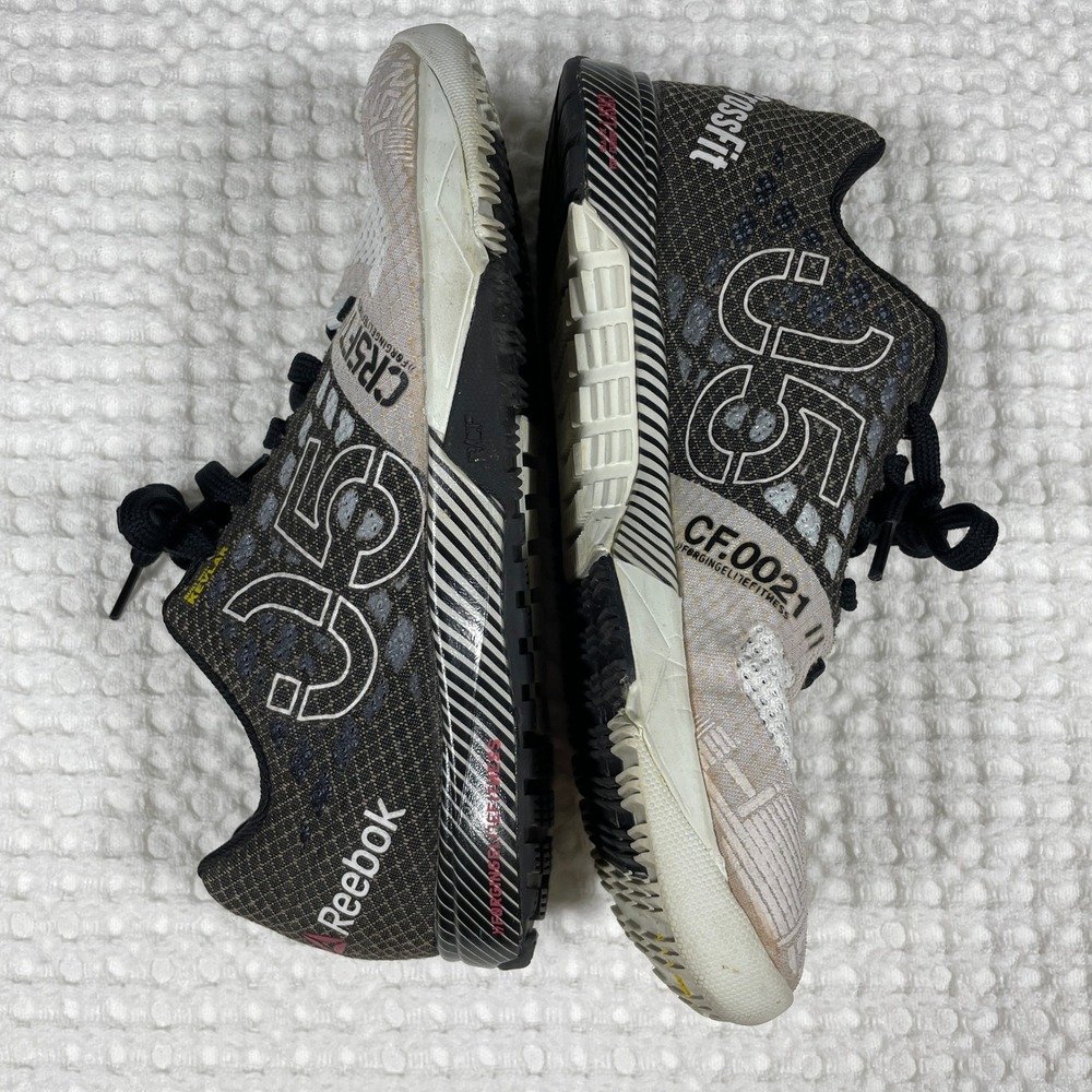 Reebok CrossFit Nano 5.0 Shoes Women Size 7 Black White Kevlar Training